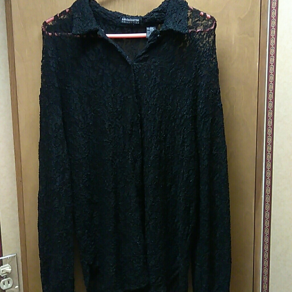 Liz Claiborne Black Lace blouse.